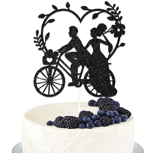 About Damn Time Tortenaufsatz für Braut und Bräutigam, schwarze Silhouette, Thema, Verlobung, Brautparty, Partyzubehör, schwarzer Glitzer About Damn Time Tortenaufsatz für Braut und Bräutigam, schwarze Silhouette, Thema, Verlobung, Brautparty, Partyzubehör, schwarzer Glitzer von Qxcv