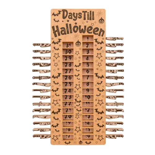 2024 Halloween Adventskalender Lustiger Holz Countdown Kalender DIY Beweglicher Holzblock Adventskalender mit 31 abnehmbaren Holzgriffen Halloween Indoor Dekorationen für Büro Home Desk 2024 Halloween Adventskalender Lustiger Holz Countdown Kalender DIY Beweglicher Holzblock Adventskalender mit 31 abnehmbaren Holzgriffen Halloween Indoor Dekorationen für Büro Home Desk von Qxiao