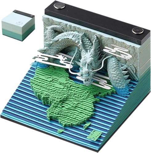3D-Notizblock, Drachenform, 3D-Papier, Kunst-Kalender, 2024, chinesisches Sternzeichen, Drache, Haftnotizen, kreative 3D-Kunstschnitzerei, Memo-Block, Geschenke für Schule, Zuhause, Wohnzimmer, Büro, 3D-Notizblock, Drachenform, 3D-Papier, Kunst-Kalender, 2024, chinesisches Sternzeichen, Drache, Haftnotizen, kreative 3D-Kunstschnitzerei, Memo-Block, Geschenke für Schule, Zuhause, Wohnzimmer, Büro, von Qxiao