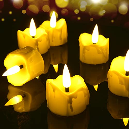 LED Teelichter,12er Set LED Teelichter mit Timer Flammenlose LED Kerzen Batteriebetriebener, echte Flammeneffekt, flackernde LED Tee Lichter,6 Stunden an und 18 Stunden aus für Weihnachten,Party LED Teelichter,12er Set LED Teelichter mit Timer Flammenlose LED Kerzen Batteriebetriebener, echte Flammeneffekt, flackernde LED Tee Lichter,6 Stunden an und 18 Stunden aus für Weihnachten,Party von Qxmcov