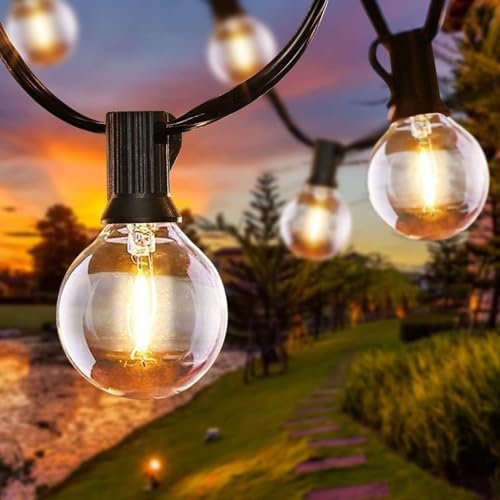 Lichterkette Außen, 6.8M LED Lichterkette Außen mit 16+2 G40 Lichterkette Glühbirnen, Wetterfest Outdoor Lichterkette, LED Lichterkette Außen/Innen für Garten Balkon Terrasse Party Camping Lichterkette Außen, 6.8M LED Lichterkette Außen mit 16+2 G40 Lichterkette Glühbirnen, Wetterfest Outdoor Lichterkette, LED Lichterkette Außen/Innen für Garten Balkon Terrasse Party Camping von Qxmcov
