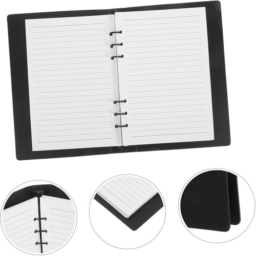 Qxmiguel Lerntagebuch A5 6x8 Zoll Loseblatt-Notizbuch, 80-seitiger Karton-Innenseiten-Notizblock mit horizontalen Linien for Notizen in der Arbeit und Schule for Studenten(Blanc) von Qxmiguel