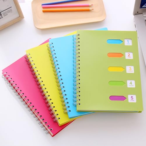 Qxmiguel Lerntagebuch Farbiges A5-Rollennotizbuch, 120 Seiten, Universitätsstandard, Hardcover, Schreibtagebuch for Arbeit und Notizen, A5 (6 x 8 Zoll), gelb(Rose) von Qxmiguel