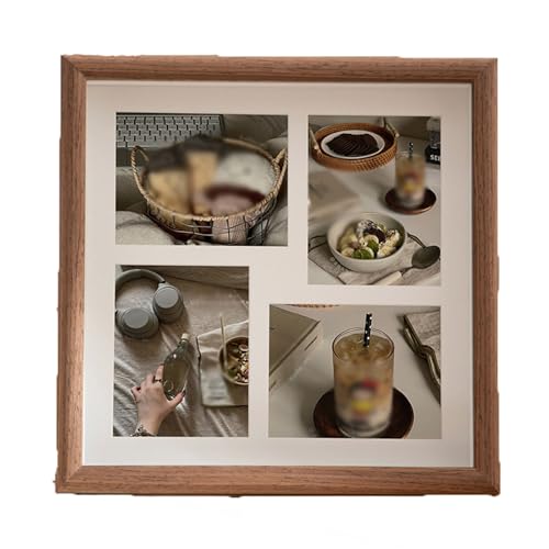 Rahmen für Bilder Holz 2/4 Raster Fotorahmen Fotoscollage Frame Display Tisch Desktop und Wandhänge geeignet für Home Office Decoration Bilderrahmen von Qxmiguel