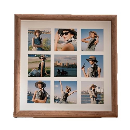 Rahmen für Bilder Holz 9-Gitter-Fotorahmen Fotoscollage Rahmen Rahmen Display Tisch Desktop und Wandhänge geeignet für Home Office Decoration Bilderrahmen von Qxmiguel