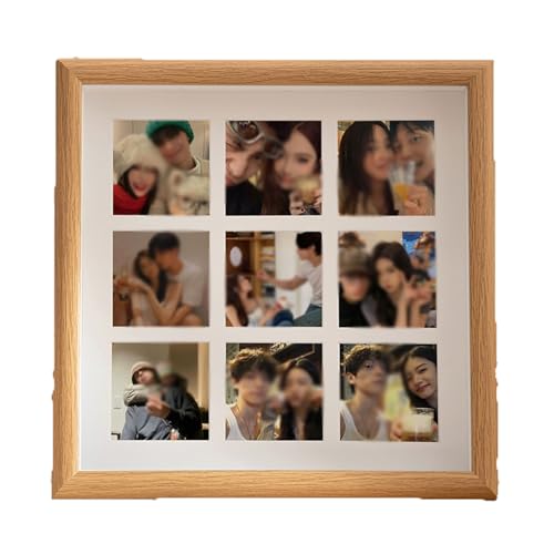 Rahmen für Bilder Holz 9-Gitter-Fotorahmen Fotoscollage Rahmen Rahmen Display Tisch Desktop und Wandhänge geeignet für Home Office Decoration Bilderrahmen von Qxmiguel