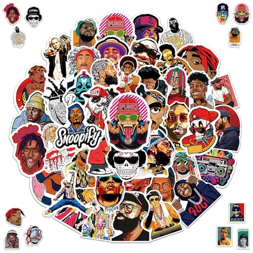 100 Stück Hip-Hop-Rap Sticker Set, Musik Aufkleber, Sängerin Sticker, Wasserdichte Aesthetic Aufkleber für Autos Laptops Gitarren Skateboards personalisierte coole Graffiti Stickers 100 Stück Hip-Hop-Rap Sticker Set, Musik Aufkleber, Sängerin Sticker, Wasserdichte Aesthetic Aufkleber für Autos Laptops Gitarren Skateboards personalisierte coole Graffiti Stickers von Qxwuyazbryl