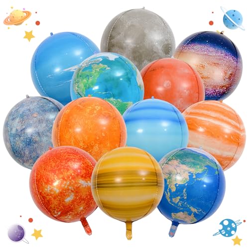 12 Stück Weltraum Luftballons, 22 Zoll 4D Planeten Luftballons, luftballons für Weltraum Themen Party Deko, Weltraum Kindergeburtstag Deko Ballon, Sonne Erde Mond Planeten Folienballon 12 Stück Weltraum Luftballons, 22 Zoll 4D Planeten Luftballons, luftballons für Weltraum Themen Party Deko, Weltraum Kindergeburtstag Deko Ballon, Sonne Erde Mond Planeten Folienballon von Qxwuyazbryl