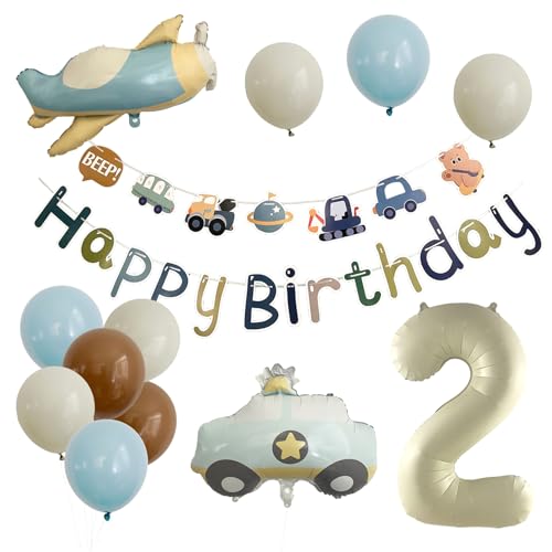 Autos Flugzeuge Geburtstag Deko 2 Jahre Junge, XXL Geburtstagsdeko 2 Jahr Mädchen Ballon, Ballon Zahl 2 Party Deko, 2 Geburtstag Junge Happy Birthday Banner, für Kindergeburtstag Party Deko Autos Flugzeuge Geburtstag Deko 2 Jahre Junge, XXL Geburtstagsdeko 2 Jahr Mädchen Ballon, Ballon Zahl 2 Party Deko, 2 Geburtstag Junge Happy Birthday Banner, für Kindergeburtstag Party Deko von Qxwuyazbryl