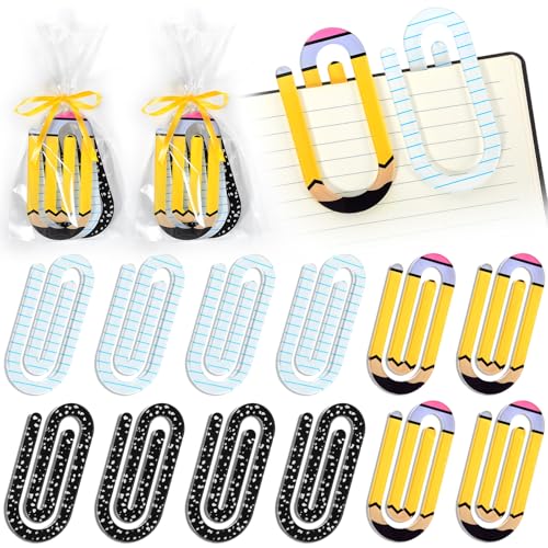 Acryl-Büroklammern für Lehrer, 10,2 x 5,1 cm, Jumbo-Büroklammern, Lesezeichen, Geschenk-Set, Bleistift, Notizbuch, Büroklammern für Schulanfang, Büro, Zuhause, Klassenzimmer, Buchliebhaber, Versorgung Acryl-Büroklammern für Lehrer, 10,2 x 5,1 cm, Jumbo-Büroklammern, Lesezeichen, Geschenk-Set, Bleistift, Notizbuch, Büroklammern für Schulanfang, Büro, Zuhause, Klassenzimmer, Buchliebhaber, Versorgung von Qyeahkj