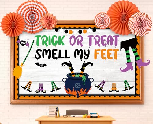 Halloween Pinnwand-Set mit 3D-Papierfächern, Blumendekoration, Hexenfüße, Thema, Klassenzimmer, Wanddekoration, Süßes oder Saures, Party-Papierausschnitte für Urlaub, Kinder, Zuhause, Schule, Party Halloween Pinnwand-Set mit 3D-Papierfächern, Blumendekoration, Hexenfüße, Thema, Klassenzimmer, Wanddekoration, Süßes oder Saures, Party-Papierausschnitte für Urlaub, Kinder, Zuhause, Schule, Party von Qyeahkj