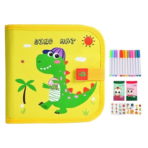 Qyljeiwred Wiederverwendbares Wassermalbuch, Malen mit Wasserbüchern für Kinder, tragbares Zeichenblock, Kunst-Set für Schule, Restaurant, Auto, Reise, Reisen Qyljeiwred Wiederverwendbares Wassermalbuch, Malen mit Wasserbüchern für Kinder, tragbares Zeichenblock, Kunst-Set für Schule, Restaurant, Auto, Reise, Reisen von Qyljeiwred