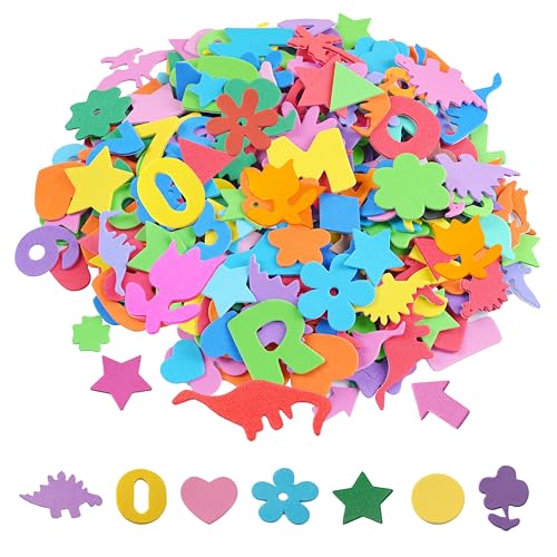 Scrapbooking Sticker Selbstklebend Schaumstoff Aufkleber Sortiert und Farben Buchstaben Aufkleber Set für Kinder Scrapbooking DIY Basteln Wand Dekoration 300 Stück Scrapbooking Sticker Selbstklebend Schaumstoff Aufkleber Sortiert und Farben Buchstaben Aufkleber Set für Kinder Scrapbooking DIY Basteln Wand Dekoration 300 Stück von Qzakce
