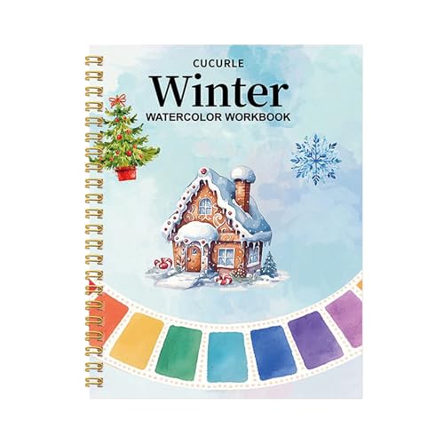 Aquarell-Arbeitsbuch – 22 x 17 cm, Anfängerfreundliches Malbuch, einfache Verwendung für Teenager, Erwachsene, Kinder, kreativer Zeichenblock mit Papier, Malbuch, Skizziertagebuch für Reisen von Qzdtue