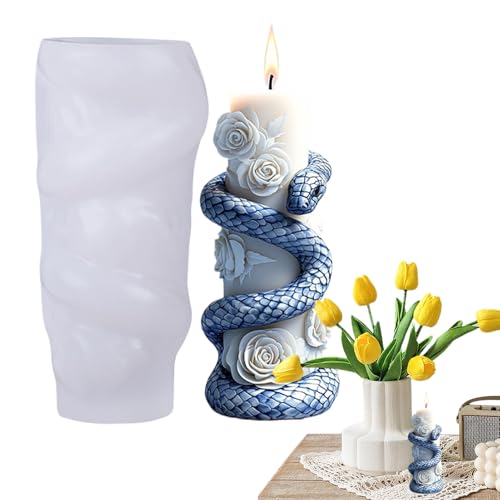 Candle Making Molds, Heat Resistant Epoxy Stencil, Snake Soap Making Molds, Multipurpose Aromatherapy Candle Mold, Silicone Material, Ideal for Enthusiasts, Beginners Candle Making Molds, Heat Resistant Epoxy Stencil, Snake Soap Making Molds, Multipurpose Aromatherapy Candle Mold, Silicone Material, Ideal for Enthusiasts, Beginners von Qzdtue