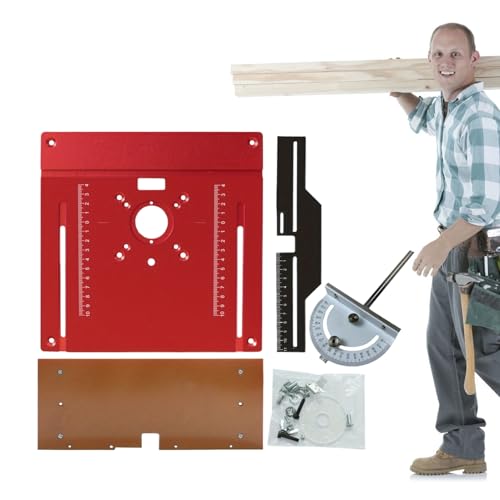 Router Einsatz, Holzschneideführung, transparenter Skalenadapter, Workbench Router Mount, 29 x 24 x 6 cm, entworfen für glatte Trimming, Milling und Deburringanwendungen von Qzdtue
