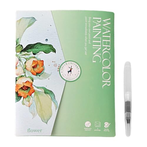 Watercolor Workbook, Malerei, Activity Book, Beginner Art Set, 7,48 x 5,67 Zoll, inklusive 12 Farbpalette und Bürste, zum Ausmalen, für Projekte in der Heimschule, auf Reisen Watercolor Workbook, Malerei, Activity Book, Beginner Art Set, 7,48 x 5,67 Zoll, inklusive 12 Farbpalette und Bürste, zum Ausmalen, für Projekte in der Heimschule, auf Reisen von Qzdtue