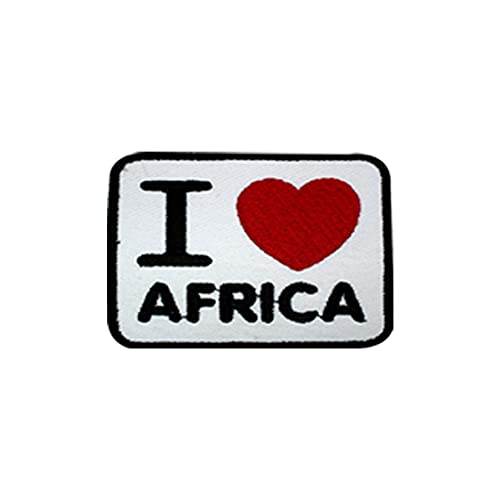 I Love Africa Patch zum Aufbügeln oder Aufnähen, bestickt, Länderabzeichen I Love Africa Patch zum Aufbügeln oder Aufnähen, bestickt, Länderabzeichen von R-CO