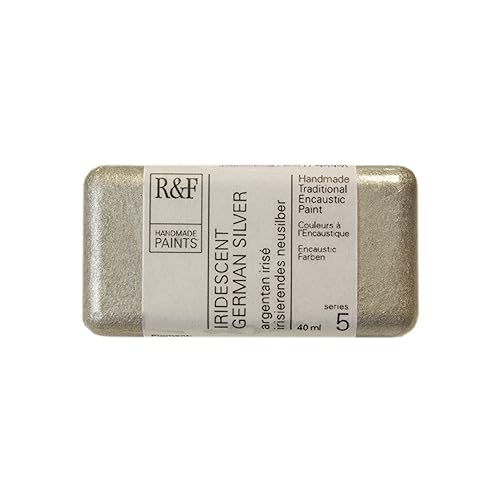 R&F Encaustic 40ml Paint, Iridescent Ger Silver by R&F Encaustic Paints von R&F Handmade Paints