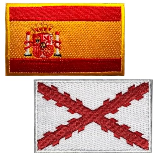 Taktischer Rucksack mit Klettverschluss, spanische Flagge und Borbona-Flagge. Fantastisches Premium-Patch für Crossfit und Mcohila Militärrucksack, Patches für Rucksack, Klett von RA RETAIL AMZ