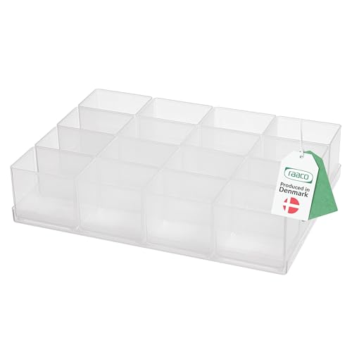 raaco Einsatzkasten 55 16xA9-1, Tablett mit 16 Einsätzen, Transparenter Sortierkasten für Kleinteile, Sortierboxen, Schubladen & Kleinteileaufbewahrung, Leicht zu Reinigen, 16 x 22 x 4,7 cm raaco Einsatzkasten 55 16xA9-1, Tablett mit 16 Einsätzen, Transparenter Sortierkasten für Kleinteile, Sortierboxen, Schubladen & Kleinteileaufbewahrung, Leicht zu Reinigen, 16 x 22 x 4,7 cm von Raaco