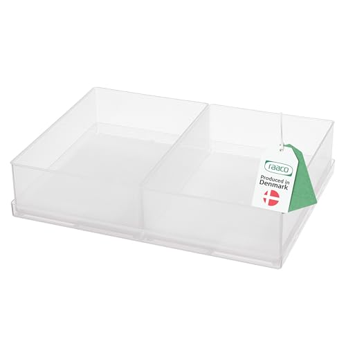 raaco Einsatzkasten 55 2xA6-1, Tablett mit 2 Einsätzen, Transparenter Sortierkasten für Kleinteile, Sortierboxen, Schubladen & Kleinteileaufbewahrung, Leicht zu Reinigen, 16 x 22 x 4,7 cm raaco Einsatzkasten 55 2xA6-1, Tablett mit 2 Einsätzen, Transparenter Sortierkasten für Kleinteile, Sortierboxen, Schubladen & Kleinteileaufbewahrung, Leicht zu Reinigen, 16 x 22 x 4,7 cm von Raaco