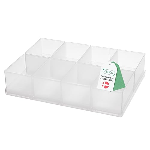 raaco Einsatzkasten 55 8xA8-1, Tablett mit 8 Einsätzen, Transparenter Sortierkasten für Kleinteile, Sortierboxen, Schubladen & Kleinteileaufbewahrung, Leicht zu Reinigen, 16 x 22 x 4,7 cm raaco Einsatzkasten 55 8xA8-1, Tablett mit 8 Einsätzen, Transparenter Sortierkasten für Kleinteile, Sortierboxen, Schubladen & Kleinteileaufbewahrung, Leicht zu Reinigen, 16 x 22 x 4,7 cm von Raaco