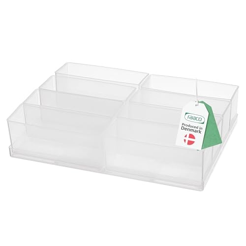 raaco Einsatzkasten 55 8xA9-2, Tablett mit 8 Einsätzen, Transparenter Sortierkasten für Kleinteile, Sortierboxen, Schubladen & Kleinteileaufbewahrung, Leicht zu Reinigen, 16 x 22 x 4,7 cm raaco Einsatzkasten 55 8xA9-2, Tablett mit 8 Einsätzen, Transparenter Sortierkasten für Kleinteile, Sortierboxen, Schubladen & Kleinteileaufbewahrung, Leicht zu Reinigen, 16 x 22 x 4,7 cm von Raaco