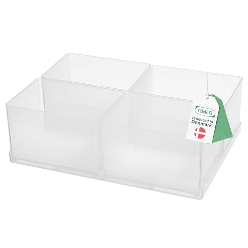 raaco Einsatzkasten 80 4xBA7-1, Tablett mit 4 Einsätzen, Transparenter Sortierkasten für Kleinteile, Sortierboxen, Schubladen & Kleinteileaufbewahrung, Leicht zu Reinigen, 16 x 22 x 6,9 cm raaco Einsatzkasten 80 4xBA7-1, Tablett mit 4 Einsätzen, Transparenter Sortierkasten für Kleinteile, Sortierboxen, Schubladen & Kleinteileaufbewahrung, Leicht zu Reinigen, 16 x 22 x 6,9 cm von Raaco