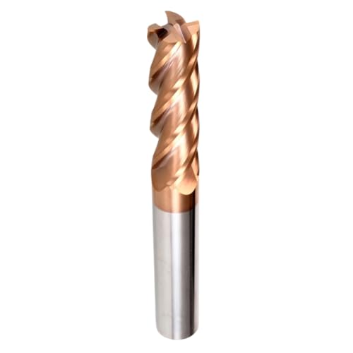 RACEL VHM Schaftfräser Ø1–20 mm – Kurz, Lang & Überlang – HPC VA Fräser 4 Schneiden TiSiN 55 HRC – CNC Fräser für Edelstahl, Titan, Aluminium (Ø12,5x30x75 mm - Schaft = 12mm) von RACEL