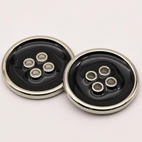 10 Teile/los Vier-Augen Metall Nähen Knopf Gold Silber Rand Schwarz Weiß Öl Knopf Hemd Mantel Kleidung Decor Zubehör 10 Teile/los Vier-Augen Metall Nähen Knopf Gold Silber Rand Schwarz Weiß Öl Knopf Hemd Mantel Kleidung Decor Zubehör von RAEF
