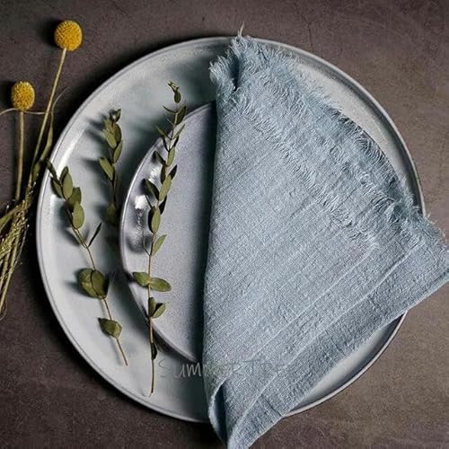 50 Stück Servietten, rustikale Baumwollgaze, 41 cm, Serviette, Musselin, Geschirrtuch, Abendessen, Retro-Käsetuch, Hochzeit, Partyzubehör, Leinen, Tischdekoration 50 Stück Servietten, rustikale Baumwollgaze, 41 cm, Serviette, Musselin, Geschirrtuch, Abendessen, Retro-Käsetuch, Hochzeit, Partyzubehör, Leinen, Tischdekoration von RAEF