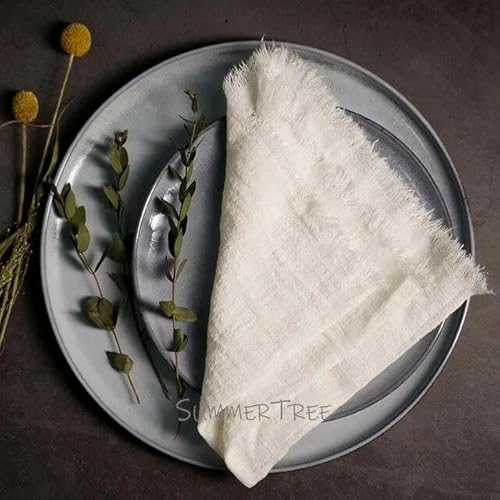 50 Stück Servietten, rustikale Baumwollgaze, 41 cm, Serviette, Musselin, Geschirrtuch, Abendessen, Retro-Käsetuch, Hochzeit, Partyzubehör, Leinen, Tischdekoration 50 Stück Servietten, rustikale Baumwollgaze, 41 cm, Serviette, Musselin, Geschirrtuch, Abendessen, Retro-Käsetuch, Hochzeit, Partyzubehör, Leinen, Tischdekoration von RAEF