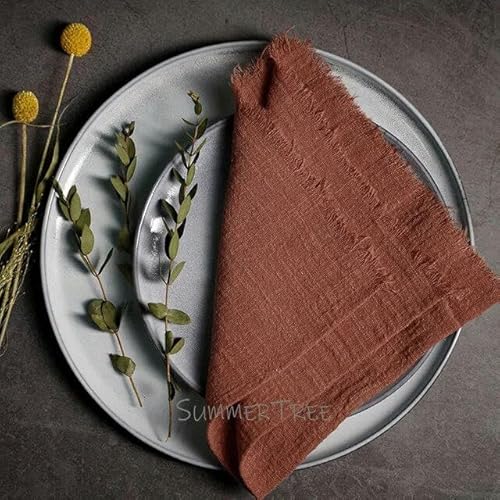 50 Stück Servietten, rustikale Baumwollgaze, 41 cm, Serviette, Musselin, Geschirrtuch, Abendessen, Retro-Käsetuch, Hochzeit, Partyzubehör, Leinen, Tischdekoration 50 Stück Servietten, rustikale Baumwollgaze, 41 cm, Serviette, Musselin, Geschirrtuch, Abendessen, Retro-Käsetuch, Hochzeit, Partyzubehör, Leinen, Tischdekoration von RAEF