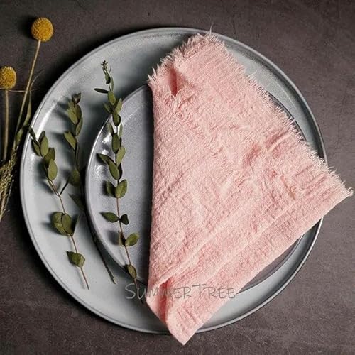 50 Stück Servietten, rustikale Baumwollgaze, 41 cm, Serviette, Musselin, Geschirrtuch, Abendessen, Retro-Käsetuch, Hochzeit, Partyzubehör, Leinen, Tischdekoration 50 Stück Servietten, rustikale Baumwollgaze, 41 cm, Serviette, Musselin, Geschirrtuch, Abendessen, Retro-Käsetuch, Hochzeit, Partyzubehör, Leinen, Tischdekoration von RAEF