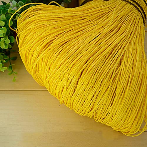 RAEF 500g 600meter Sommer Bast Garn Häkeln Natürliche Papier Stroh Fäden Handwerk Für DIY Stricken Hut Handtasche Geldbörse Korb Rattan Material von RAEF