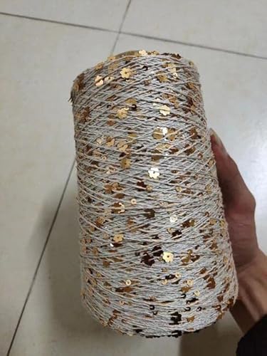RAEF Ausgefallenes Baumwollgarn, 6 mm/3 mm, Pailletten-Strickgarn, ideales Partnergarn zum Stricken mit Anderen Garnen, 500 g, 1400 m RAEF Ausgefallenes Baumwollgarn, 6 mm/3 mm, Pailletten-Strickgarn, ideales Partnergarn zum Stricken mit Anderen Garnen, 500 g, 1400 m von RAEF