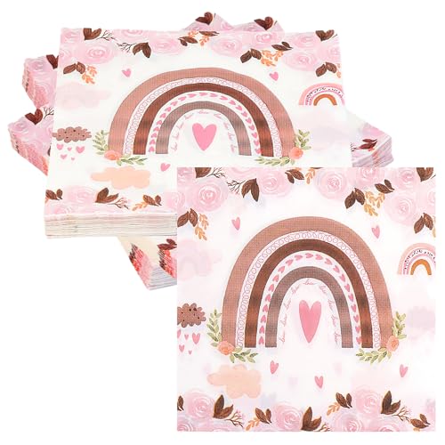 RAFIYU 60 Stück Boho Regenbogen Servietten, 33 x 33 cm Servietten Taufe Mädchen, Party Servietten für Babyparty Mädchen Kinder Geburtstag Party Konfirmation Kommunion Einschulung Tischdeko RAFIYU 60 Stück Boho Regenbogen Servietten, 33 x 33 cm Servietten Taufe Mädchen, Party Servietten für Babyparty Mädchen Kinder Geburtstag Party Konfirmation Kommunion Einschulung Tischdeko von RAFIYU