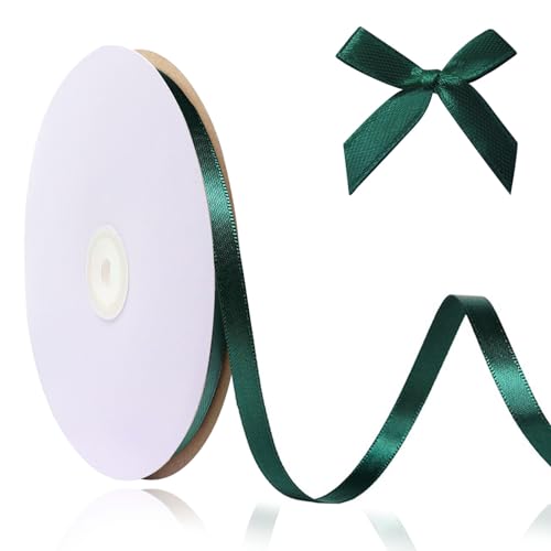 RAFIYU 91m/298feet Schönes Satinband Rot Schleifen Geschenkband Rote, 6mm Stoffband Filzband Dekoband Borten und Bänder zum Nähen Basteln, Dekoband für Hochzeit und Geburtstag Geschenke (Dunkelgrün) RAFIYU 91m/298feet Schönes Satinband Rot Schleifen Geschenkband Rote, 6mm Stoffband Filzband Dekoband Borten und Bänder zum Nähen Basteln, Dekoband für Hochzeit und Geburtstag Geschenke (Dunkelgrün) von RAFIYU