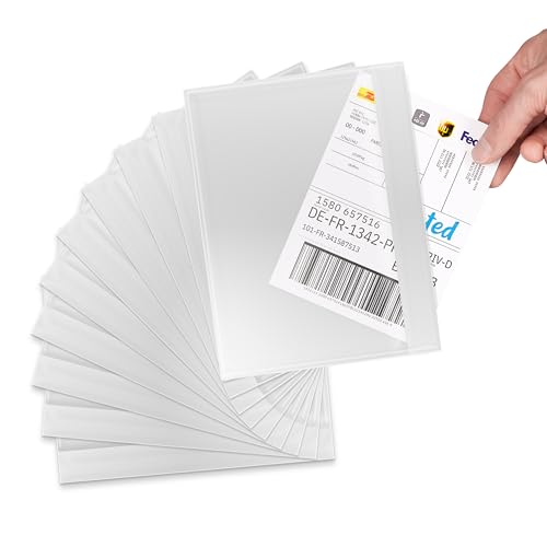 RAGO® Lieferscheintaschen selbstklebend DIN C6 für A6 I Transparente Versandtaschen für Lieferscheine und Rechnungen I Dokumenttaschen mit Haftkleber I Begleitpapiertaschen – 100 Stück von RAGO