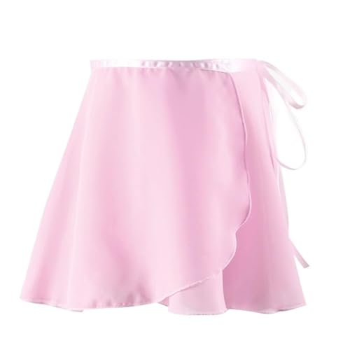 RAGOPILEN Ballettrock, Ballettrock Mädchen Chiffon mit Band Mehrfarbig Mehrere Größen(Pink,140-155cm) von RAGOPILEN