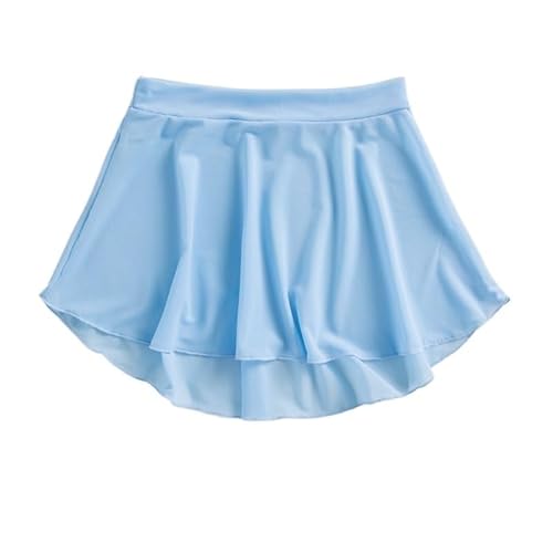 RAGOPILEN Ballettrock, Kinder-Ballettrock mit Spandex-Umwicklung, Netzstoff, 7 Farben, 4 Größen(Light Blue,S(95-120cm)) von RAGOPILEN