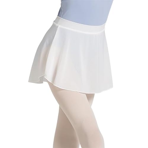 RAGOPILEN Ballettrock, Kinder-Ballettrock mit Spandex-Umwicklung, Netzstoff, 7 Farben, 4 Größen(White,XL(145-165cm)) von RAGOPILEN