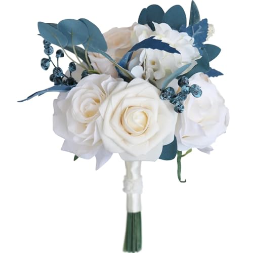 RAGOPILEN Corsage-Armband, Seidenpapier-Pompons, Brautstrauß, Brautjungfernstrauß, Boutonniere, Handgelenk-Corsage, Mehrfarbig, 10 Stück(6pcs Bridesmaid Bouq) von RAGOPILEN