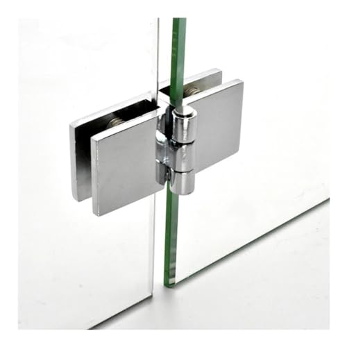 RAGOPILEN Glas-Geländer-Klemmen, Glasklemmhalterung Scharnier 90 Grad und 180 Grad Bilateraler Clip for Schranktür Zink(180 Degrees) von RAGOPILEN