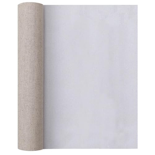 RAGOPILEN Leere Leinwandrolle, Leere, mit Leinenmischung grundierte Leinwandrolle for Acryl- und Ölgemälde in Mehreren Größen(0.38 x1m) von RAGOPILEN
