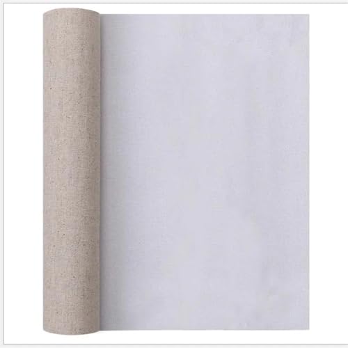 RAGOPILEN Leere Leinwandrolle, Leinenmischung grundierte Segeltuch-Rolle for Acrylölgemälde 3m Längenmehrfachbreiten(3M 68CM) von RAGOPILEN