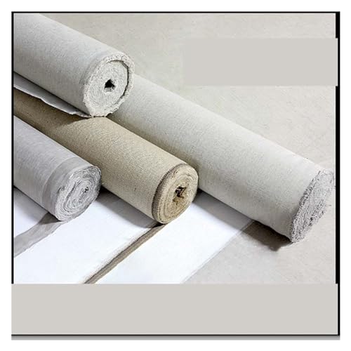 RAGOPILEN Leere Leinwandrolle, Mit Leinen grundierte, Leere Leinwandrolle for Acryl- und Ölmalerei, Breite 28–88 cm, Länge 3–5 m(5m Long Width 48cm) von RAGOPILEN