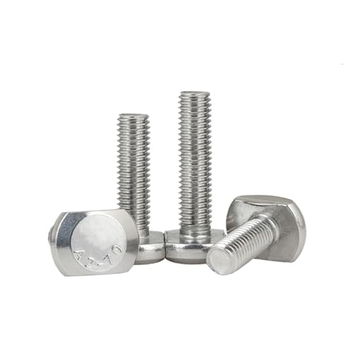 T-Form-Schrauben, 10 stücke M8 16~70mm T-förmigen Gewindestange Klemm Kappe Bolzen GB37 304 Edelstahl T-nut Schraube(M8*70mm) von RAGOPILEN