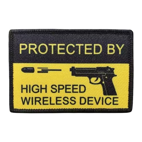 Patches Tactical Military "Protected by High Speed Wireless Device" Patch Hook and Loop for Clothing, Dress, Hat, Backbags Patches Tactical Military "Protected by High Speed Wireless Device" Patch Hook and Loop for Clothing, Dress, Hat, Backbags von RAILONCH
